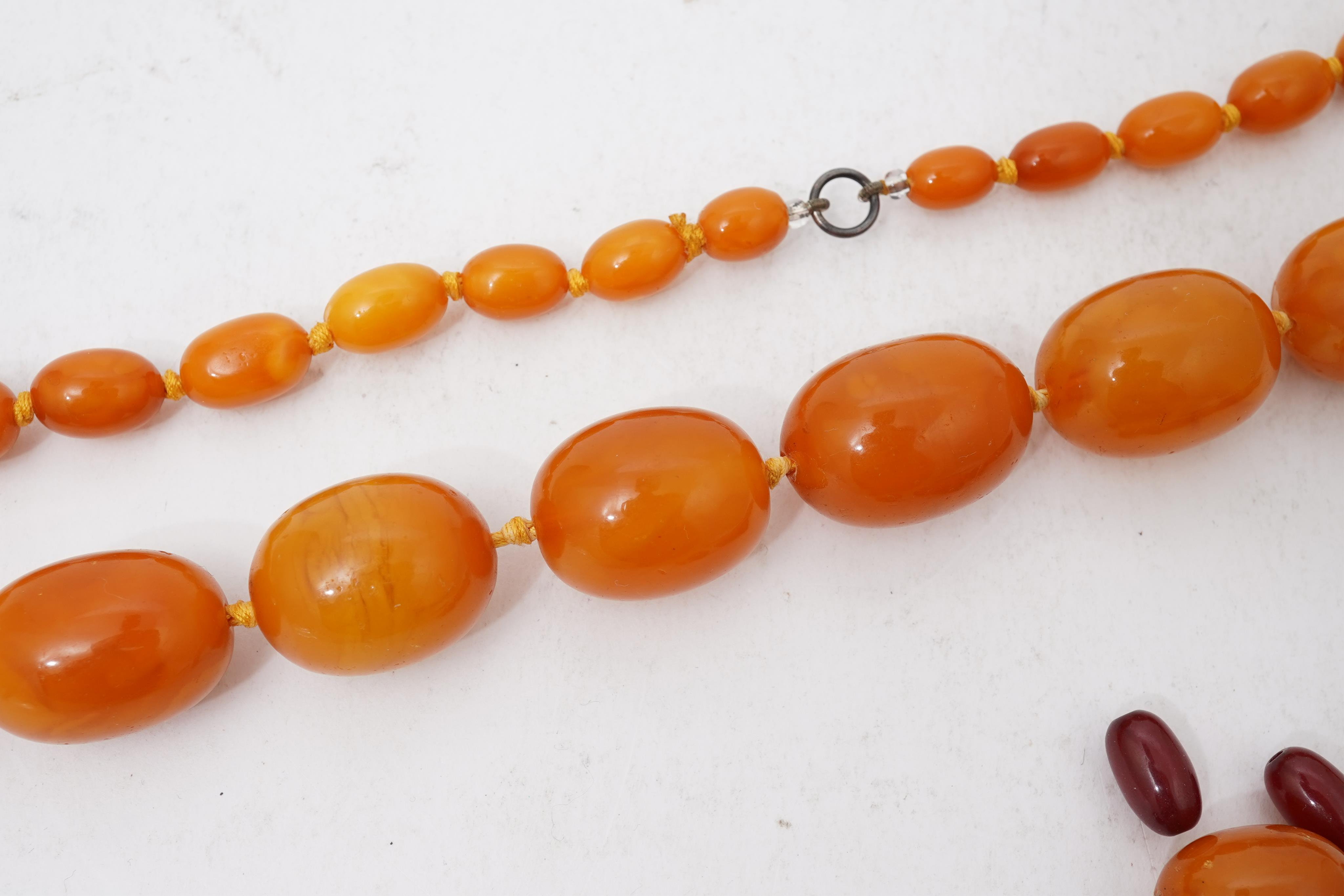 An amber necklace